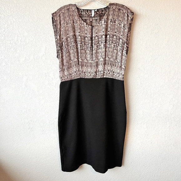 & Other Stories Dresses & Skirts - & Other Stories silk top with architectural print and black skirt